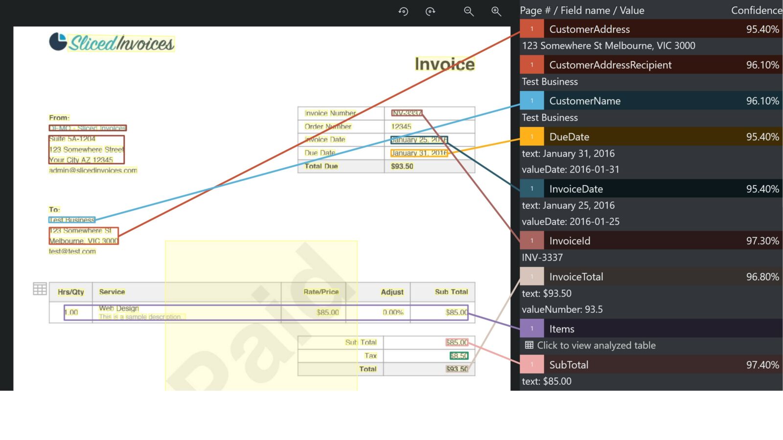 Form Recognizer UI