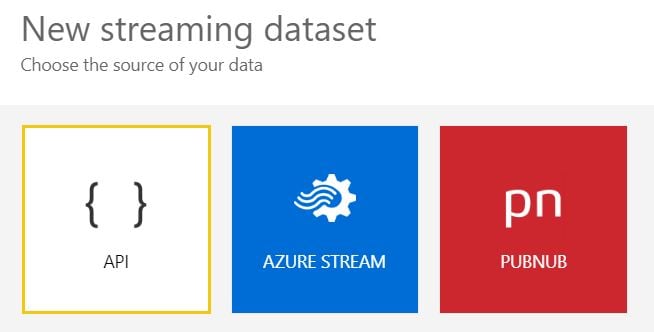 Power BI Streaming Dataset Source