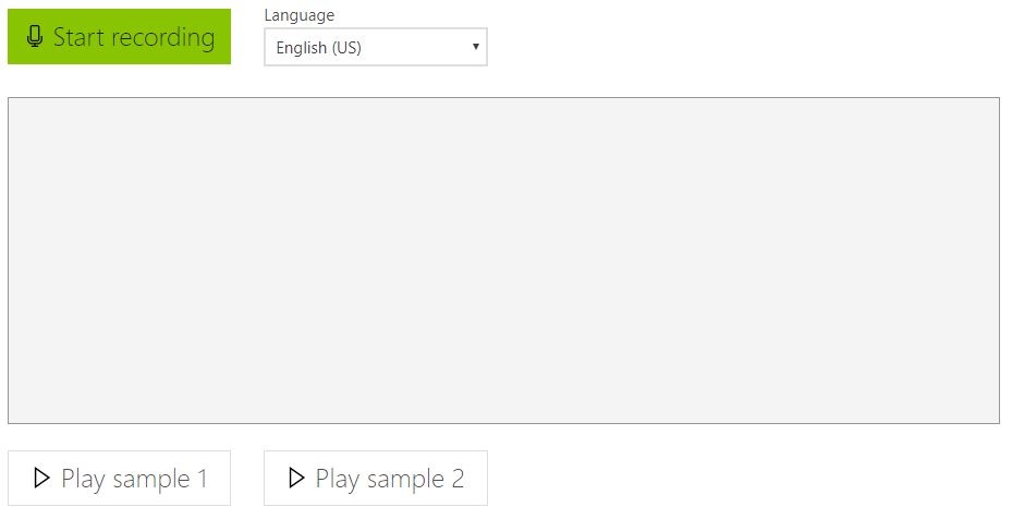 speech to text API demo