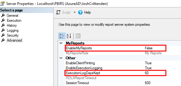 3 - SSMS Advanced Properties 1