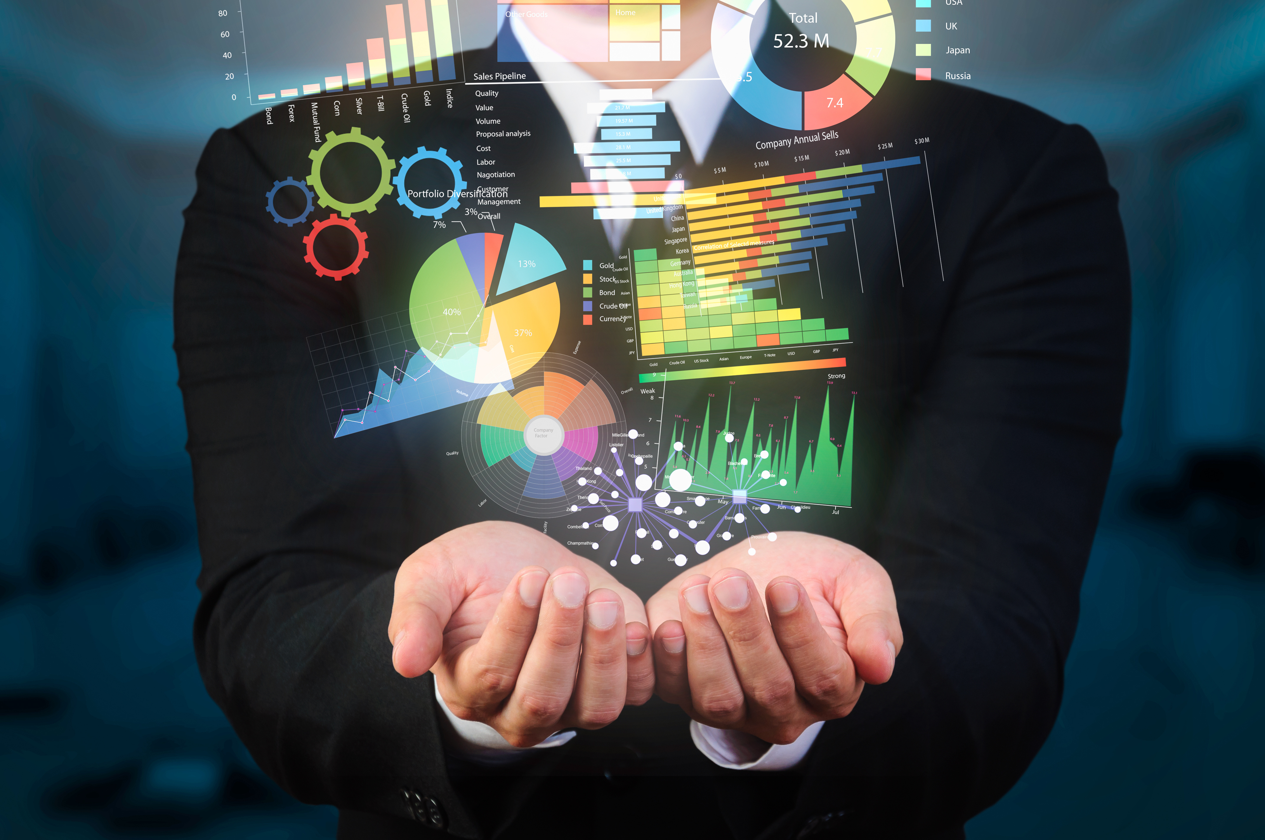 businessman holding data visualization-1