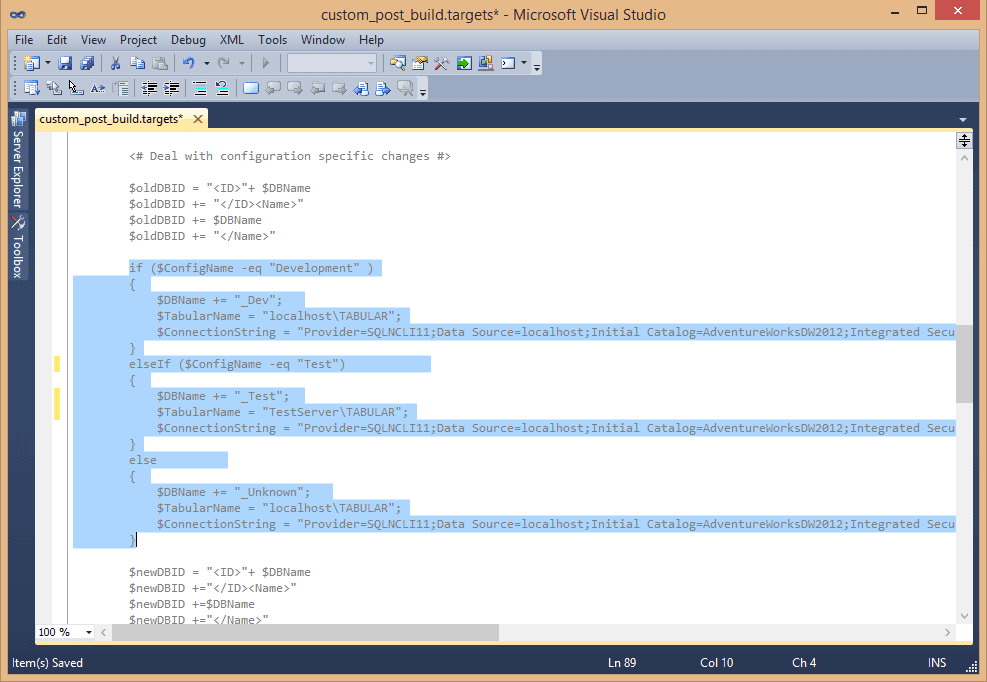 Find the per-configuration