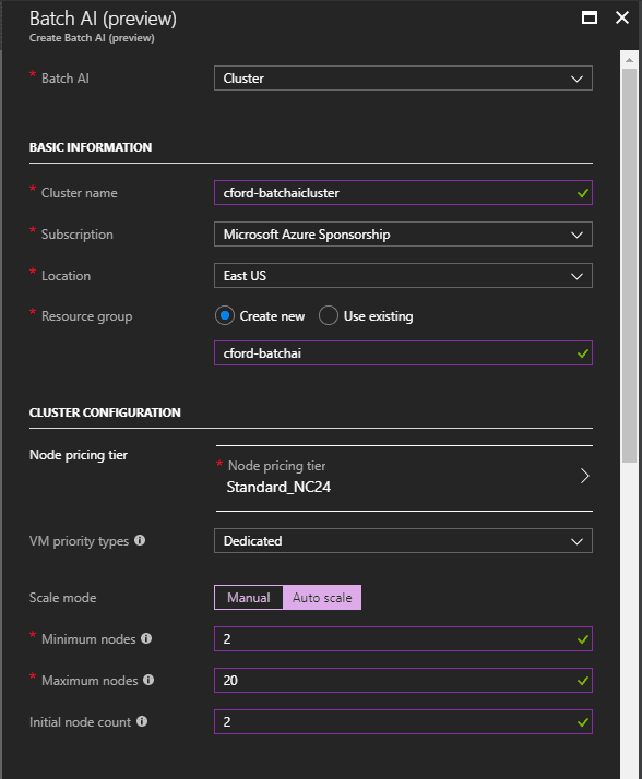 Batch AI Service