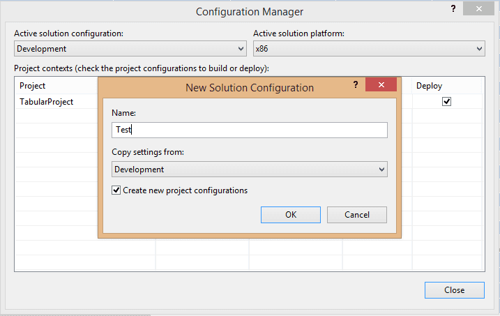 name the new configuration