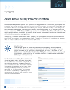 Parameterization in Azure Data Factory