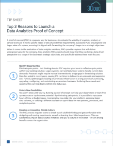 3 Reasons to Launch a Data Analytics Proof of Concept