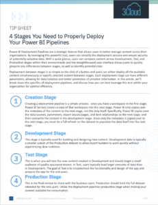 4 Stages You Need to Properly Deploy Your Power BI Pipelines