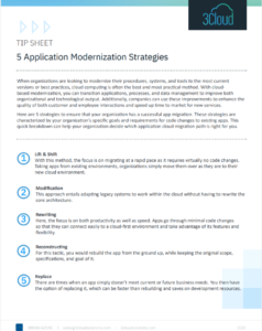5 App Mod Strategies